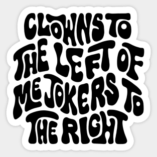 Clowns and Jokers Word Art Sticker